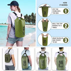 Dry Bag Waterproof Backpack 5L/10L/20L/30L Roll Top Waterproof Bag, Floating - Image 3