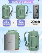 42L Travel Laptop Backpack, Expandable Carry-on Luggage, Anti-Theft Business - Image 5