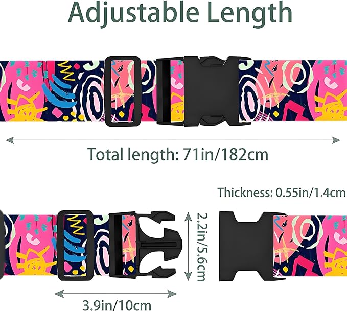 Universe Luggage Straps for Suitcases, Adjustable Luggage Travel Belt to Keep - Image 2