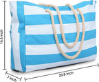 Becokan Beach Bags for Women Large Waterproof Beach Tote Bag Zipper Beach Bags - Image 4