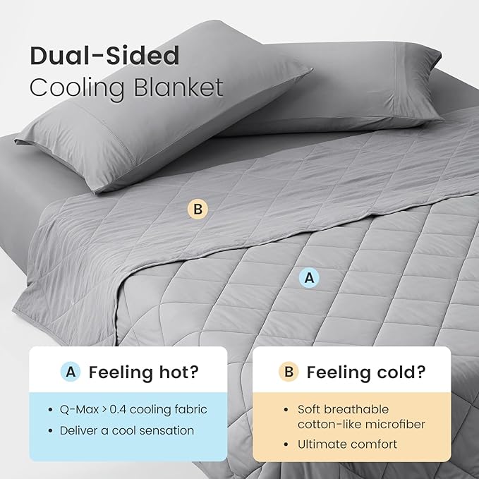 Cozy Bliss Cooling Blanket for Hot Sleepers, Q-Max 0.4 Cooling Comfort for - Image 2