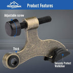 HOMOTEK 12 Pack Hinge Pin Antique Brass Door Stopper, Adjustable Deluxe Heavy - Image 2