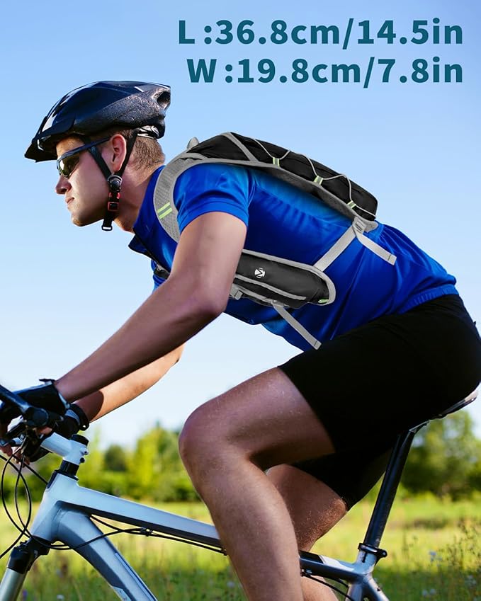 Running Hydration Vest with a 2L Water Bladder, Hydration Pack Lightweight - Image 8