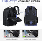 Rolling Backpack for Adults, 18 Inch Waterproof Carry-on Back pack - Image 2