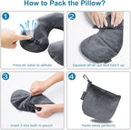 Inflatable Travel Neck Pillow, Super Soft Plane Neck Support Pillow - Image 7