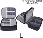 BUBM 3pcs Double Layer Electronic Organizer, Travel Gadgets Bag - Image 3