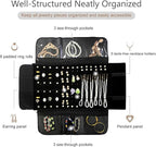 Velvet Travel Jewelry Case Roll Bag Organizer - Image 3