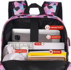 Unisex School Backpack Leaves, Casual Bookbag Adults and Teens Schoolbag - Image 4