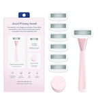 Women's Razor Shave Kit, 1 Rose Razor Handle + 6 Blade Refills - Image 2