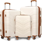 Luggage Sets 3 Piece with Spinner Wheel, Hardside Suitcase Set with TSA Lock by Unknown