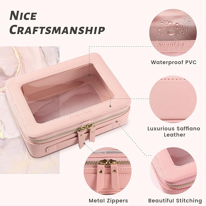 Aveniee Clear Makeup Bag Organizer, Large Travel Toiletry Bag - Image 2