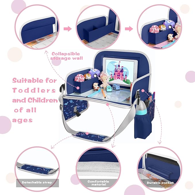 MENZOKE Kids Travel Tray, Car Seat Tray - Image 5