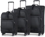 Hanke 3 Piece luggage Sets Softside Expandable luggage by Hanke