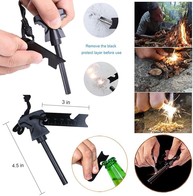 XUANLAN Emergency Survival Kit 13 in 1, Outdoor Survival Gear Tool - Image 5