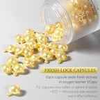 60 Day Type I & III Collagen Face Serums,Anti-Aging Wrinkle,Daily Line Smoothing Skin Care Treatment for Fine Lines, Post-Acne Scars | 3% Squalane + jojoba oil, 60 Individual Capsules