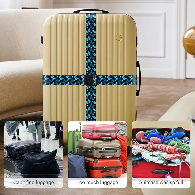 2 Pack Luggage Straps for Suitcases, Adjustable Travel Belt - Image 7