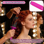 Volumizing Hair Brush, Heat Resistant Curling & Blowout Brush with 17 Anti-Slip Teeth for Smooth, Bouncy Curls - Salon Quality at Home, Gentle on All Hair Types