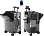 Hard Shell Luggage 20 Inch Travel Suitcase, ABS Aluminum Frame, Lightweight by cycyCarry
