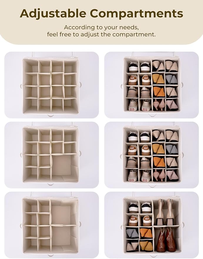 StorageWorks Shoe Organizer for Closet, Fits up to 16 Pairs, Shoe Cubby Storage - Image 4