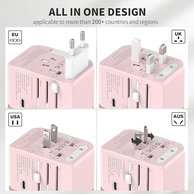 EPICKA Universal Travel Adapter, International Power Plug Adapter - Image 2