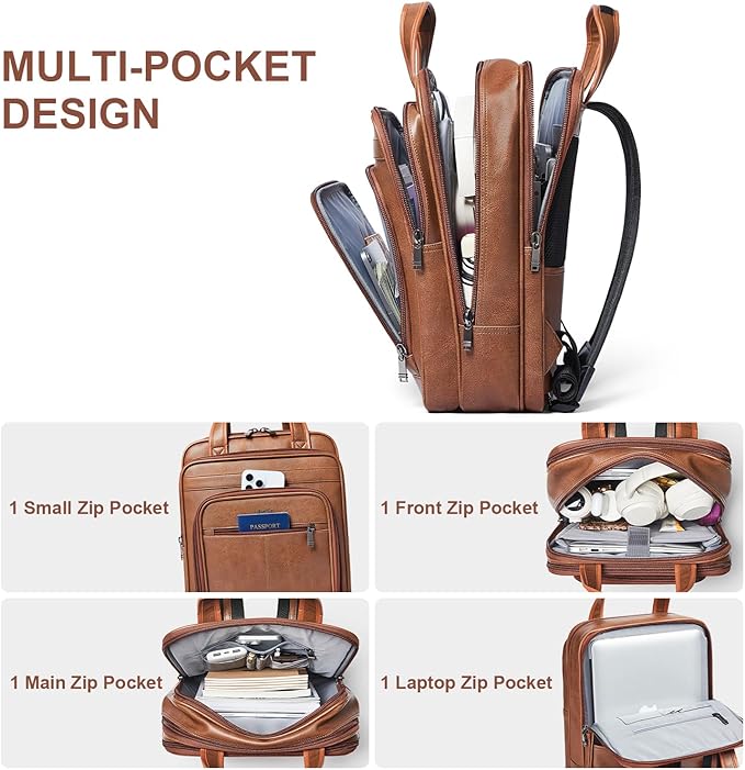 Shrrie 15.6" Laptop Backpack, Business Work Backpack Briefcase, Durable - Image 3
