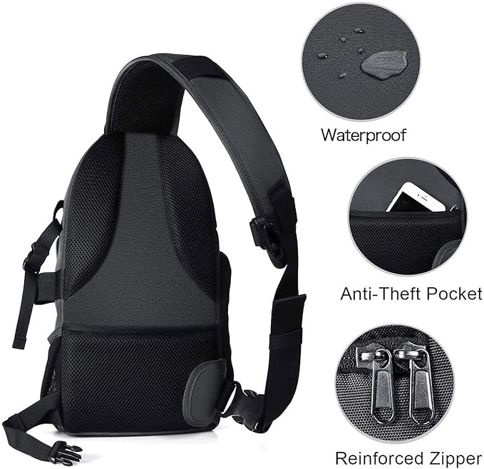 MOSISO Camera Sling Bag, DSLR/SLR/Mirrorless Camera Backpack Case Shockproof - Image 4