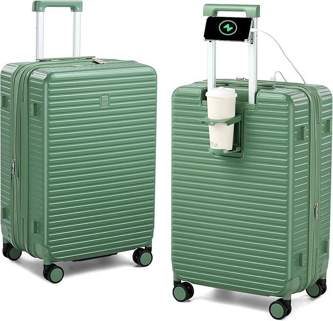 Hard Shell Suitcases Travel Expandable Luggage, 24 Inch Check in Luggage by HanTrip