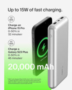 Belkin Portable Charger, USB-C Power Bank 20000 mAh w/ 1xUSB-C Port & 2xUSB-A - Image 7