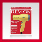 REVLON Compact Hair Dryer | 1875W Lightweight Design, Perfect for Travel, (Yellow)