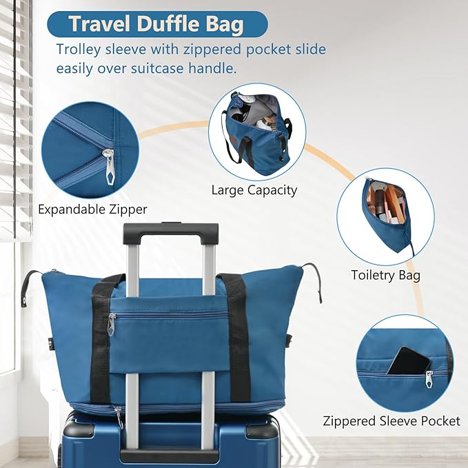 Merax Luggage Set 6 Piece Expandable Lightweight ABS Hardshell Travel Suitcases - Image 3