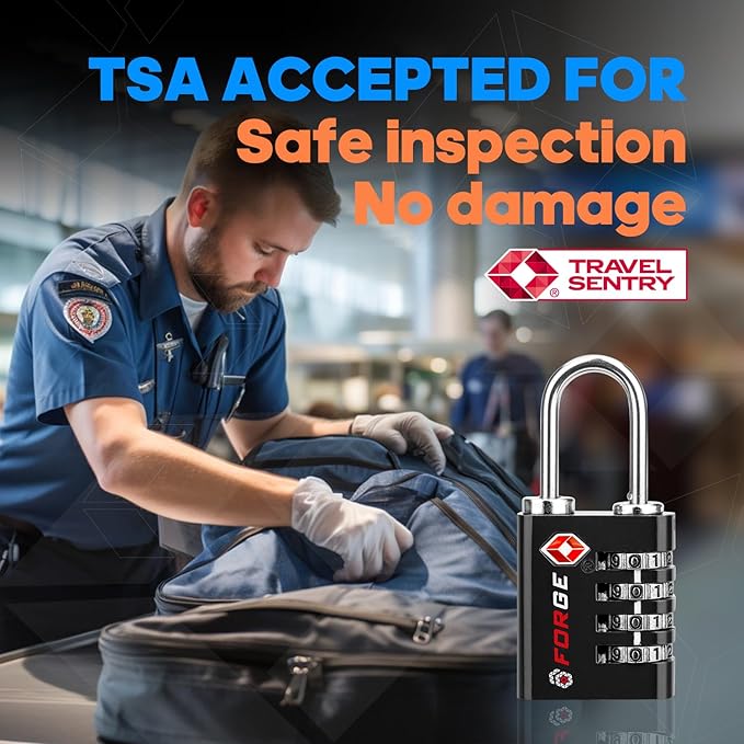 Forge Dual-Opening: Key or Combination Access Lock, TSA Approved Locks - Image 2