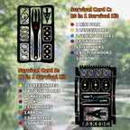 PSKOOK 12 Pcs Survival Multitool Card Emergency Camping Tool EDC Kit in Your - Image 3