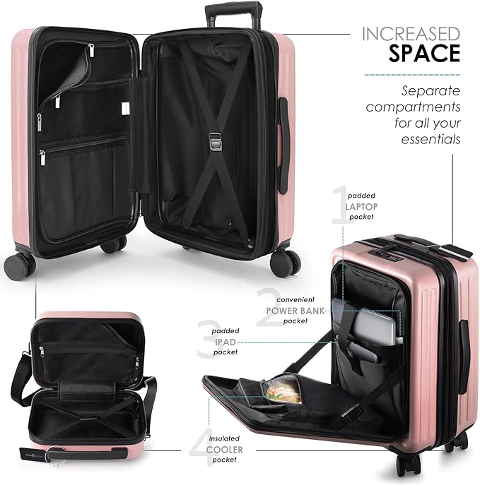 22 Inch Carry On Luggage 22x14x9 Airline Approved, Carry On Suitcase - Image 4