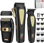 Professional Hair Clippers for Man,Hair Clippers Electric Shavers Razor T-Blade Hair Trimmer, 3 in 1 Cordless Barber Trimmer Bald Shavers LED Display Gifts