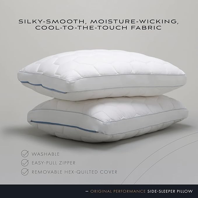 SHEEX Original Performance Down-Alternative Side Sleeper Pillow, Cooling Pillow - Image 2