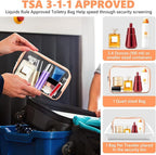 AURUZA 4 Pack Clear Toiletry Bag, Portable Travel Makeup Bags - Image 3