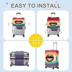 ANNA QUEEN Pop Art Rainbow Lips Luggage Cover, Colorful Suitcase Protector - Image 5