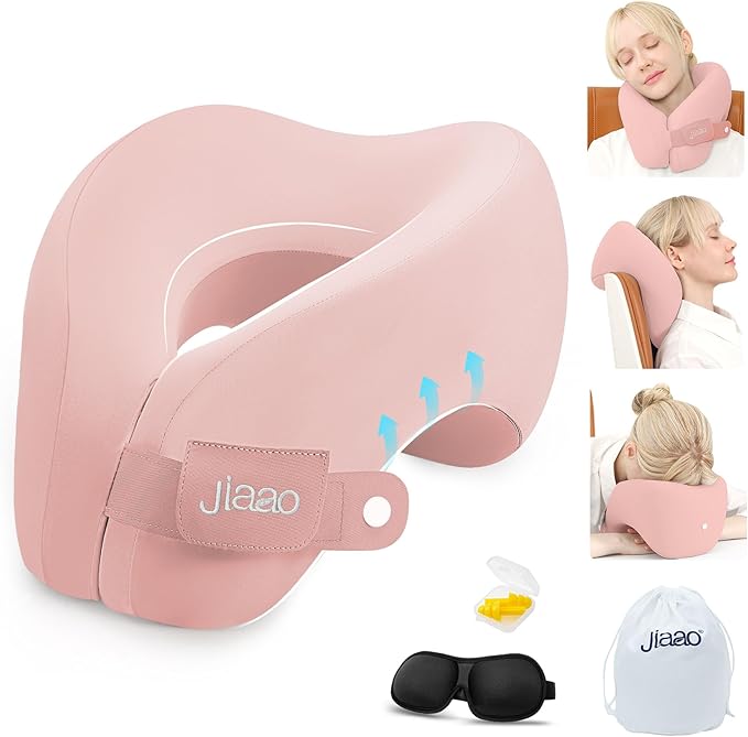 Neck Pillow Airplane, Ergonomic Memory Foam Travel Pillows by jiaao