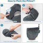 Inflatable Travel Pillows for Airplanes, Easy Blow Up Inflatable Travel Neck - Image 7