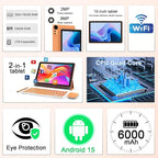 Android 15 Tablet 10 Inch, 2 in 1 Tablets - Image 2