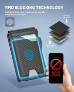 typecase Tactical Wallet for Men Card Holder: Pop Up Card Case, Genuine Leather - Image 6