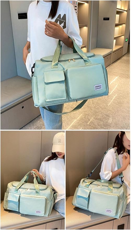 Multipurpose 20L Foldable Duffel Bag Gym Yoga Bag Carry-On Shopping Sack Travel - Image 2
