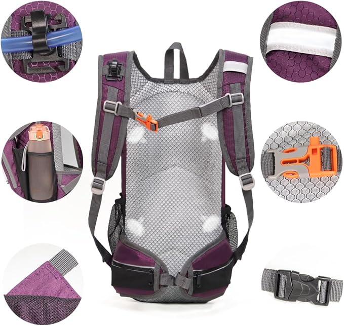 Hiking Daypack Waterproof Biking Backpack 15L Lightweight Durable Backpack - Image 6