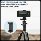 Fotopro 73" Camera Tripod, Aluminum Compact Travel Tripod and Monopod - Image 8