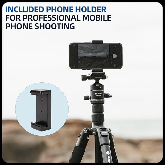 Fotopro 73" Camera Tripod, Aluminum Compact Travel Tripod and Monopod - Image 8