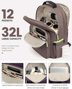 LOVEVOOK Laptop Backpack for Women, Large Capacity Travel Computer Work Bag - Image 2