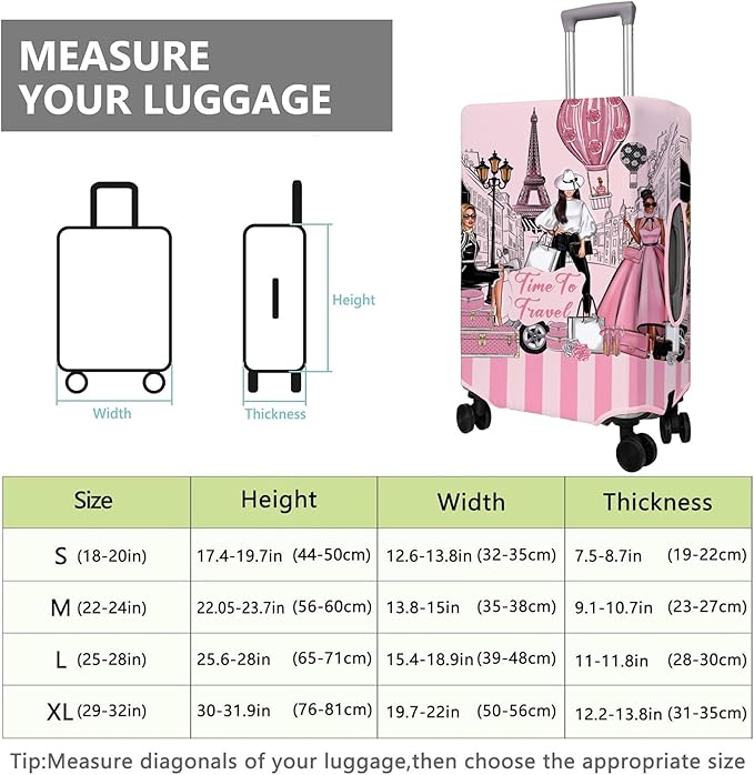 Travel Luggage Cover Suitcase Protector Fits 18-32 Inch Wheel Covers - Image 6