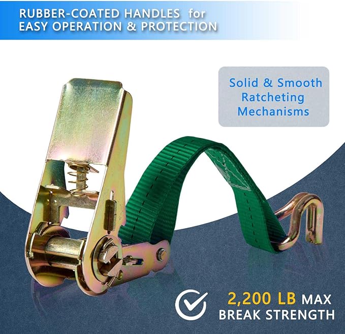 Ratchet Straps, 1 Inch x 16.4 Feet - Image 3