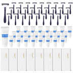 Hushee Shave Kit Bulk Travel Shaving Cream Disposable Twin Blade Razors and by Hushee