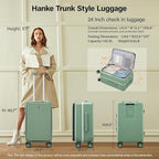 Hanke 24 Inch Luggage with Cup Holder and Charge, Top Opening Hard Shell - Image 2